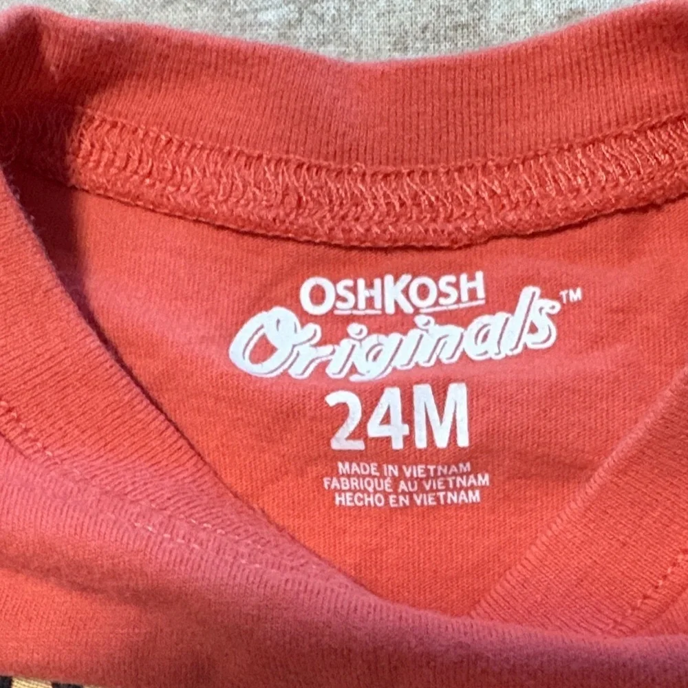 OshKosh B'gosh Red Long Sleeve Tee with Fun Print